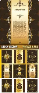 Stock Vector - Vintage Card