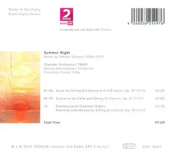 Christoph Croisé, Chamber Orchestra I TEMPI, Gevorg Gharabekyan - Summer Night: Works by Othmar Schoeck (2018)