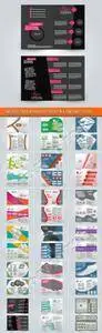 Business contemporary design bi fold brochure vector
