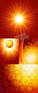 Orange shiny & snow backgrounds