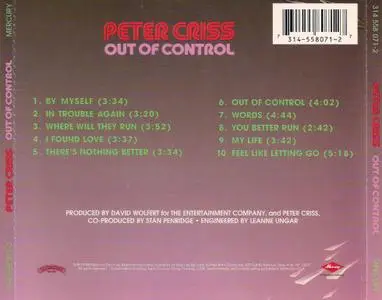 Peter Criss - Out Of Control (1980) {1998, Reissue}