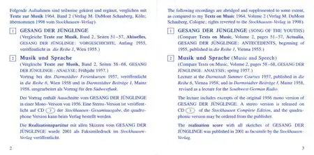 Karlheinz Stockhausen - Text-CD 5 - Gesang der Jünglinge 1955 & Musik und Sprache 1957 (2007) {Stockhausen-Verlag}