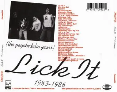 Dwarves - Lick It, The Psychedelic Years 1983-1986 (1999) {Recess Records RECESS #52}