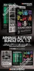 GraphicRiver Minimal Alternative Flyer/Poster Bundle Vol. 1-3
