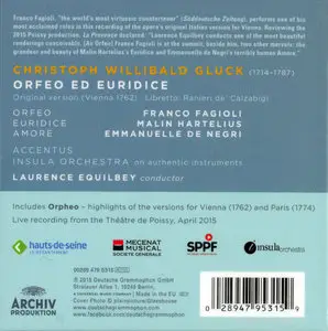 Franco Fagioli, Malin Hartelius, Emmanuelle de Negri - Christoph Willibald Gluck: Orfeo ed Euridice (2015) 3 CDs [Re-Up]