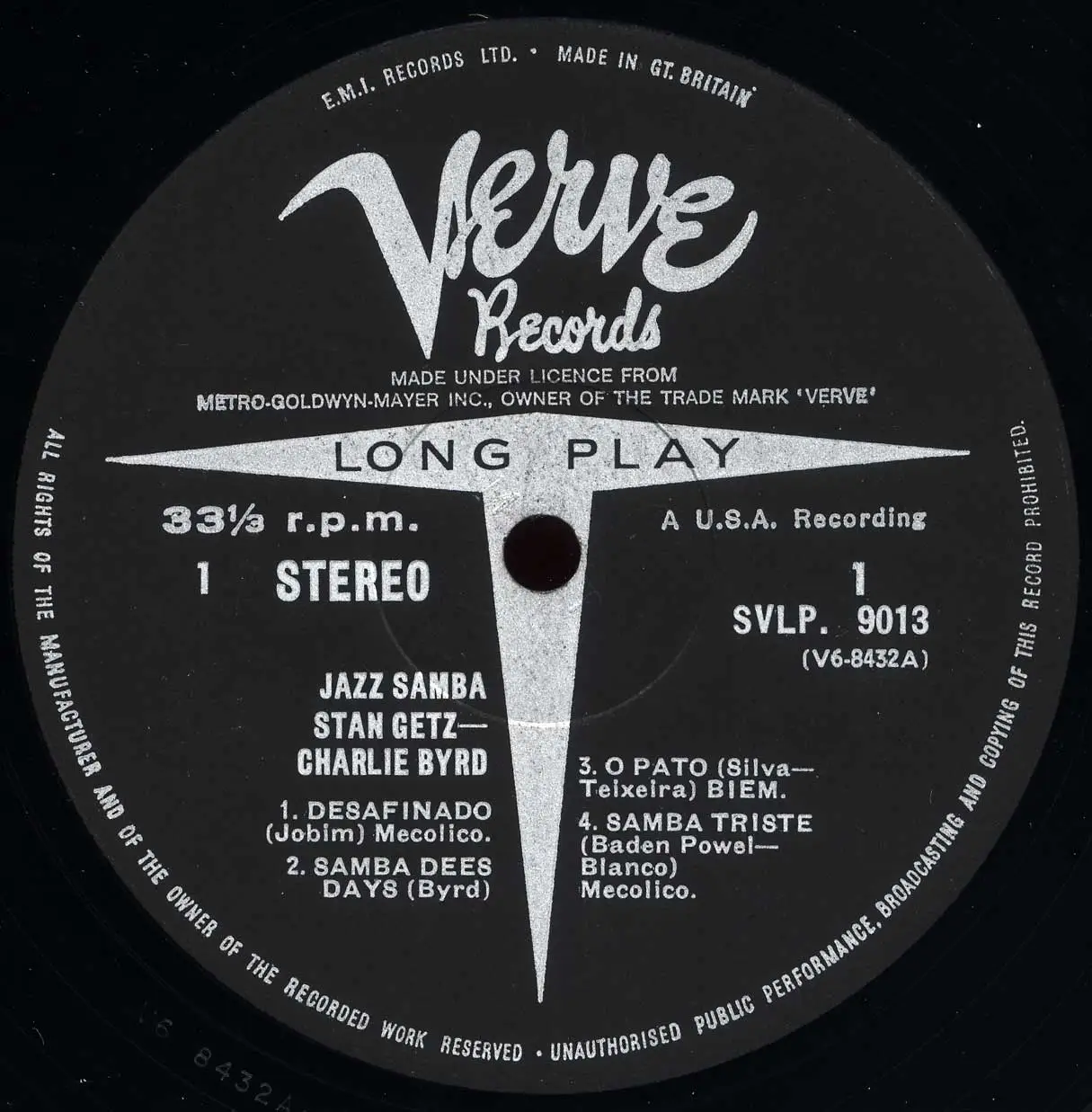 Stan Getz, Charlie Byrd - Jazz Samba (1962) 24-bit/96kHz Vinyl Rip