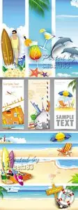 Summer Holidays Banners Vector