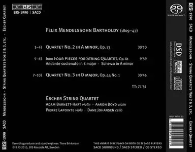 Escher String Quartet - Mendelssohn: String Quartets Nos. 2 & 3 (2015)