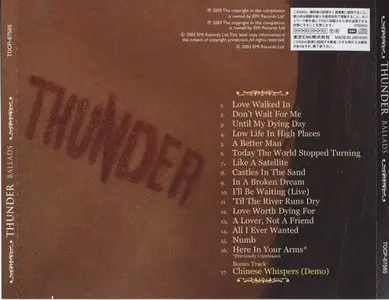Thunder - Ballads [Japan, TOCP-6785] (2001)