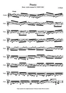 Presto from violin sonata No1