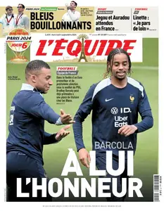 L’equipe du Mercredi 4 Septembre 2024