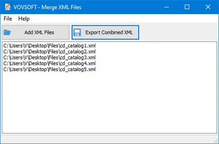 VovSoft Merge XML Files 1.4