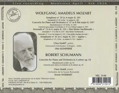 Clara Haskil, Otto Klemperer, Ernest Ansermet - Mozart, Schumann: Symphonies, Concertos (2011)