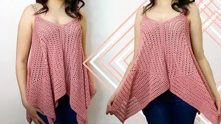 Crochet The Kanata Kerchief Tank With Simple Square Motifs