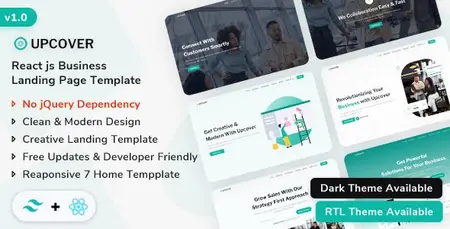 EE - Themeforest - Upcover - React Js Business Landing Page Template 50767286 v1.0