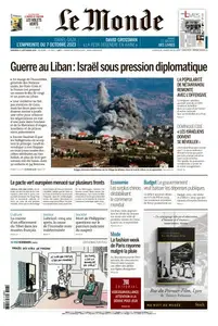 Le Monde du Vendredi 27 Septembre 2024