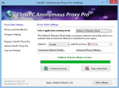 ChrisPC Anonymous Proxy Pro 5.85