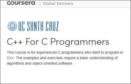 Coursera - C++ For C Programmers