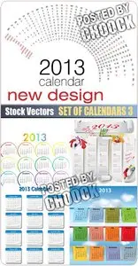 Set of calendars 3 - Stock Vector
