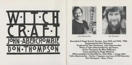 John Abercrombie & Don Thompson - Witchcraft (1991) {Justin Time JUST16-2 rec 1986}