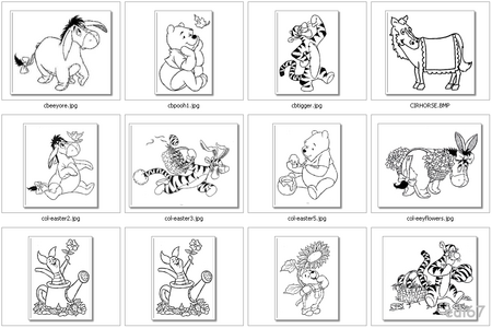 1075 Disney Kids Pictures For Colouring Pack 1 to 6