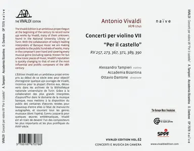 Ottavio Dantone, Accademia Bizantina - Antonio Vivaldi: Concerti per violino, vol. VII 'Per il castello' (2019)