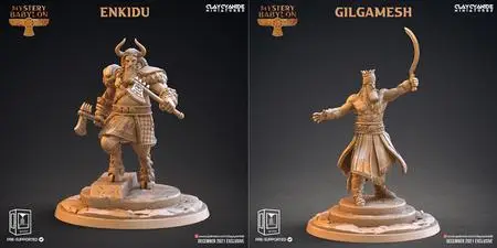 Clay Cyanide Miniatures - Enkidu, Gilgamesh