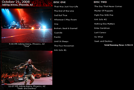 Metallica - Live at Jobing Arena, Phoenix, AZ