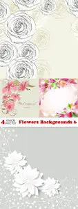 Vectors - Flowers Backgrounds 6