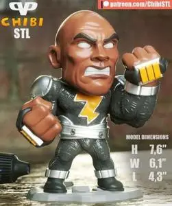 3DXM - Black Adam Chibi  3D Print