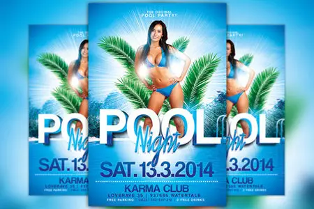 Pool Party Flyer Template