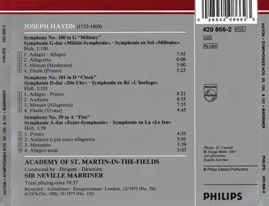 Neville Marriner, Academy of St. Martin-in-the-Fields - Joseph Haydn: Symphonies Nos. 59, 100 & 101 (1987)