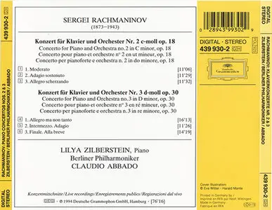 Rachmaninov - Zilberstein / Abbado - Piano Concertos Nos. 2 & 3 (1994) [Repost, new rip]