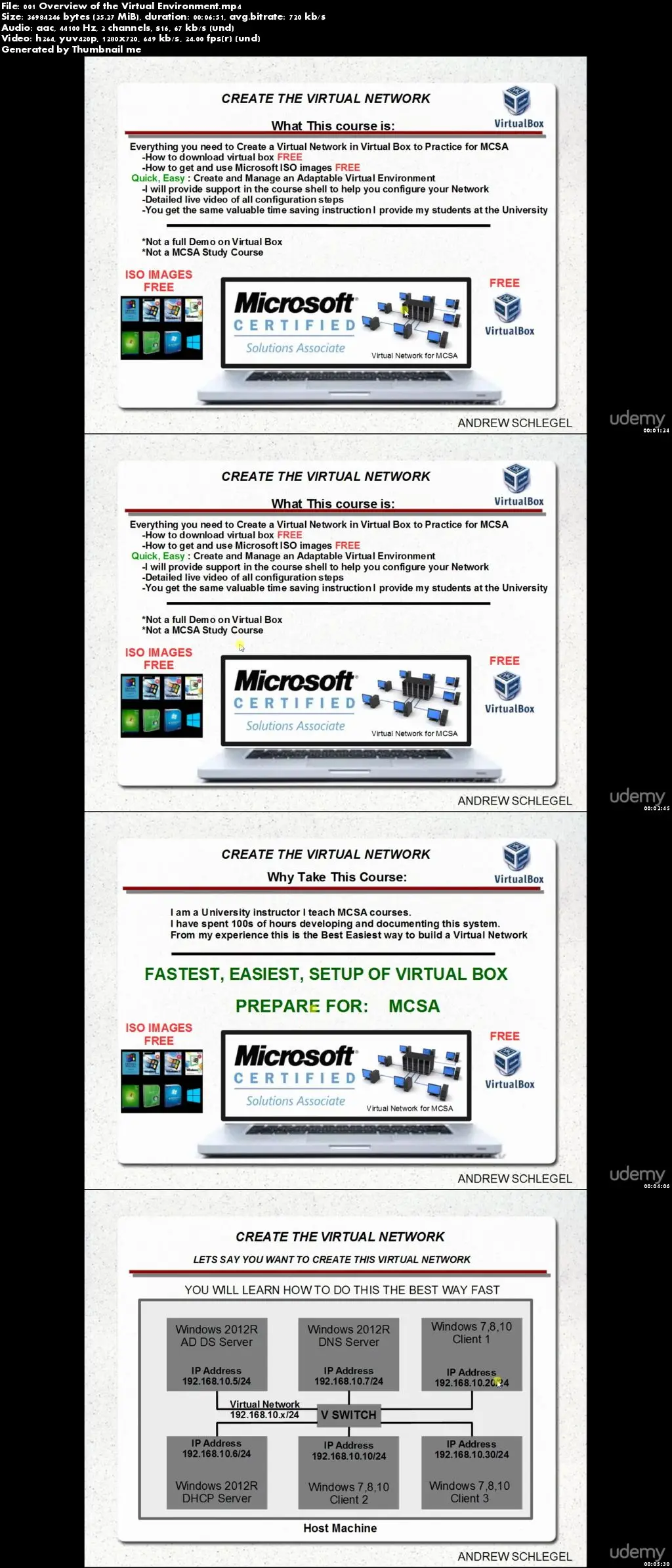 Build a Virtual Network to prepare for Microsoft MCSA exams