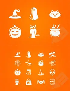 Halloween Vector Icons Set