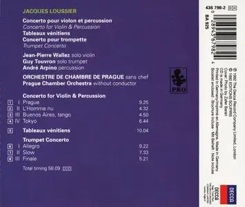Prague Chamber Orchestra - Jacques Loussier: Two concertos, Tableaux venitiens (1992)