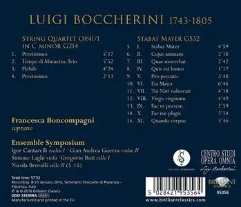 Francesca Boncompagni, Ensemble Symposium - Boccherini: Stabat Mater, String Quartet Op. 41/1 (2016)