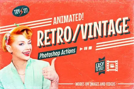 Animated Retro Vintage Film - Photoshop Actions (Envato Elements)