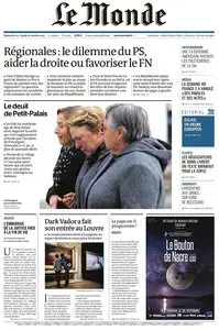 Le Monde et Supplément du Dimanche 25 et Lundi 26 Octobre 2015