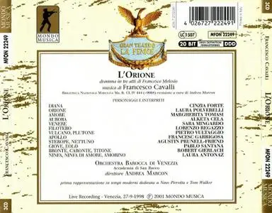 Andrea Marcon, Orchestra Barocca di Venezia - Francesco Cavalli: L'Orione (2001)
