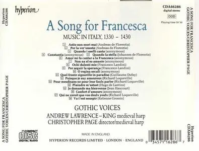 Gothic Voices - A Song for Francesca - Music in Italy