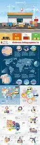 Vectors - Delivery Infographics 11