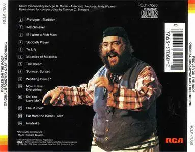 VA - Fiddler On The Roof (Original Broadway Cast Recording) (1964) {1986 RCA Red Seal} **[RE-UP]**