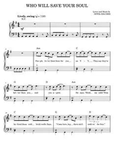 Who will save your soul - Jewel (Easy Piano)
