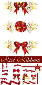 Red Ribbons Vector