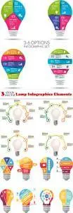 Vectors - Lamp Infographics Elements