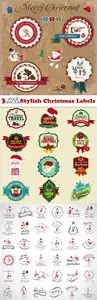 Vectors - Stylish Christmas Labels