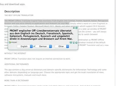 PROMT Offline Translator English Pack 1.0.15 Mac OS X