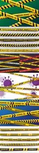 Realistic quarantine strips coronavirus covid-19 illustration