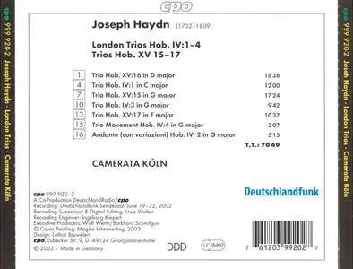 Camerata Koln - Haydn: The London Trios (2003)